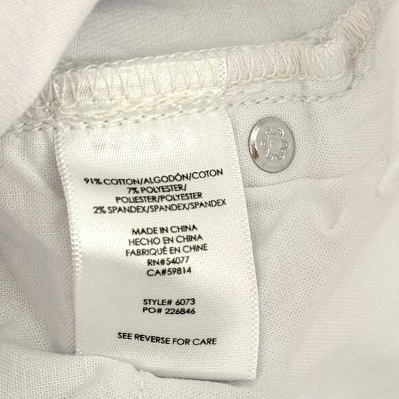 Cabi Jeans Skinny White Denim Pants Women’s Size 4 #6073 Stretch Mid Rise - Picture 5 of 5